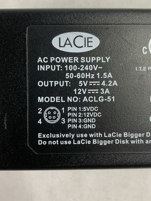 Lacie ACLG-51 AC Adapter Power Supply