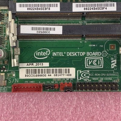 Intel D2500CC Motherboard w/ Atom D2500 1.26 GHz 1 GB Ram