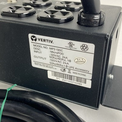 Emerson MP2-130C Micro POD Main Bypass Switch Ac 120V