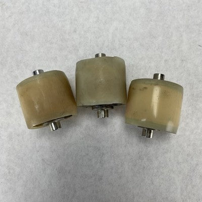 Polyurethane Rollers with Bearings Lot of 3