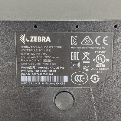 Zebra Sharecradle-ME CRD-TC51-5SETH1-01 No AC