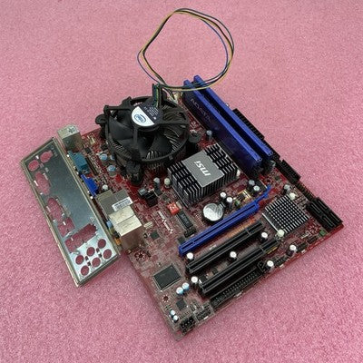 MicroStar MS-7529 Motherboard Intel Celeron E3400 2.6GHz 4GB RAM w/IO Shield