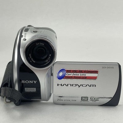 Sony Handycam DCR-DVD105 Tested & Reset No Power Cord No Disc