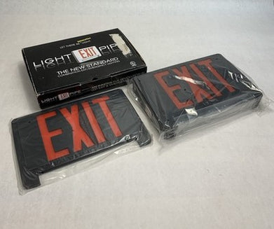 Light Pipe Combination Exit/Emergency Lighting Red LED Sign
