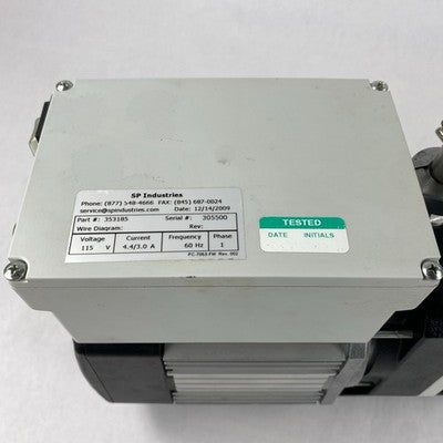 Oerlikon TRIVAC D 2,5 E Rotary Vane Vacuum Pump 140009 Hanning E7B4B3-7 Motor
