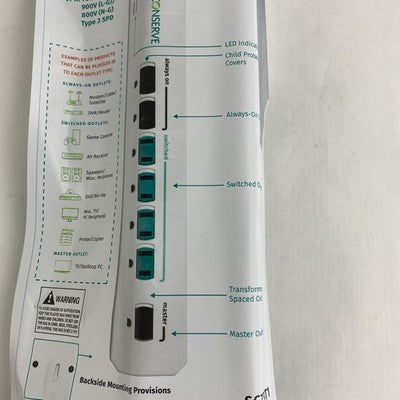 Simply Conserve 7-Outlet Advanced Surge Protected Power Strip Lot of 2
