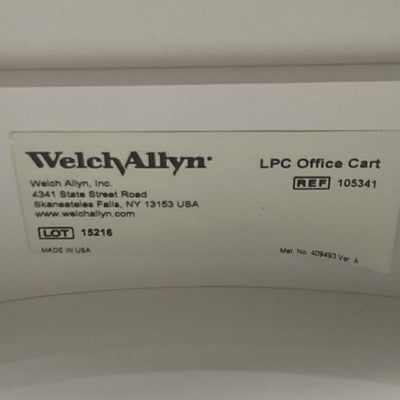 Welch Allyn 105341 Mobile Medical LPC Office Cart
