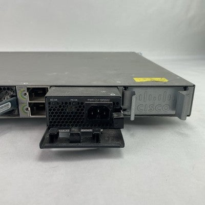 Cisco WS-C3850-48F-S 3850 1x PSU 48 1GE RJ-45 PoE Ports V07 Tested and Reset