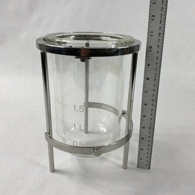 Sartorius 1.5L Liter Glass Vessel G-13263 Fermentor Bioreactor - No Headplate