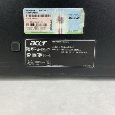 Acer Veriton M265 MT Intel Core 2 Duo E5700 3.06Ghz 2GB RAM No HDD No OS