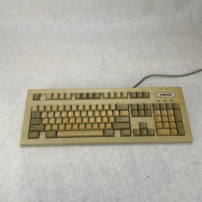 Compaq Enhanced III Vintage Keyboard Yellowed Tested