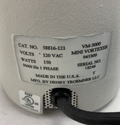 VWR VM-3000 945300 Mini Vortexer - Missing Speed Knob