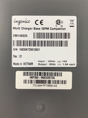 Ingenico 296148325 Multi Charger Base ISPM Companion