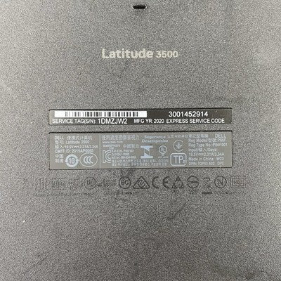 Dell Latitude 3500 15.6" i5-8265U 1.60 GHz 8 GB RAM No SSD No OS Bad Edge