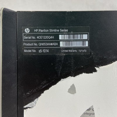 HP S5-1014 SFF Intel Pentium Dual-Core E5800 3.2GHz 4GB RAM No HDD No OS