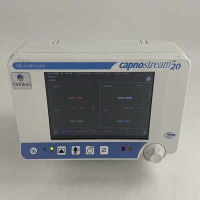 Oridion Microstream Capnostream 20 EtCO2 Co2 Monitor w/ Battery Powers On