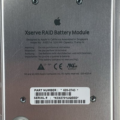 Apple Xserve Raid A1009 Network Enclosure w/ 3x Caddy 2x 603-6332 1x PSU No HDDs