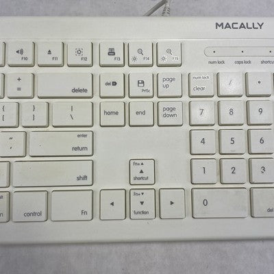 Macally Slim Key Pro A Wired Keyboard  White Lot of 2