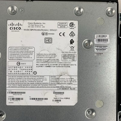 Cisco ISR4221 4200 Series Integrated Services Router Tested W/ Mount and PSU