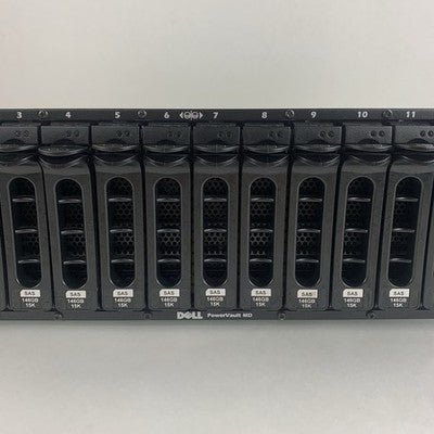 Dell PowerVault MD3000i AMP01 Storage Array 15x Cad 2x PSUs No HDDs/Controllers