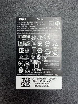 Dell LA240PM160 19.5V 12.3A 240W AC Adapter Power Supply