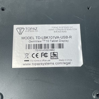 Topaz TD-LBK101VA-USB-R USB Signature Terminal No Pen