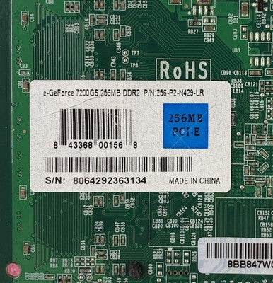 Nvidia E-Geforce 7200GS Video Graphics Card