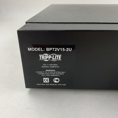 Tripp Lite BP72V15-2U 72VDC 15 Ah Capacity Extension UPS Battery No Batteries