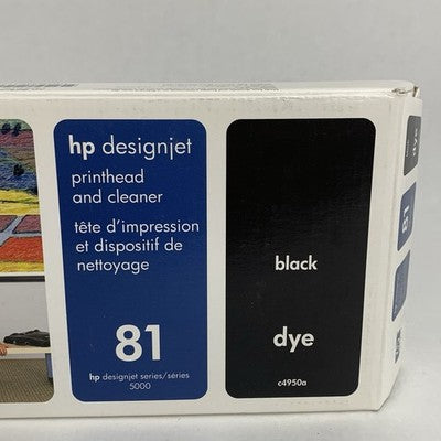 HP C4950A 81 Black Printhead Cleaner Designjet 5000 5500 New  OEM Box Sealed 08