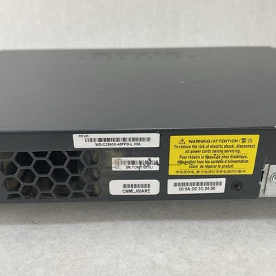 Cisco Catalyst WS-C2960X-48FPD-L 48-Port Gigabit Managed PoE+ Switch - Tested