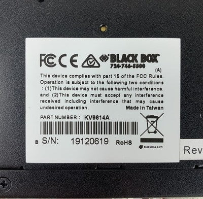 Black Box KV9614A ServSwitch DT DVI 4-Port Hub Switch
