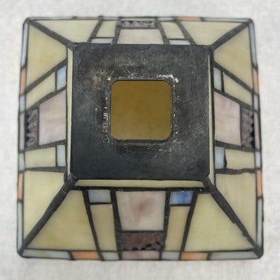 Vintage Tiffany Style Stained Glass Light Shades Pyramid Square