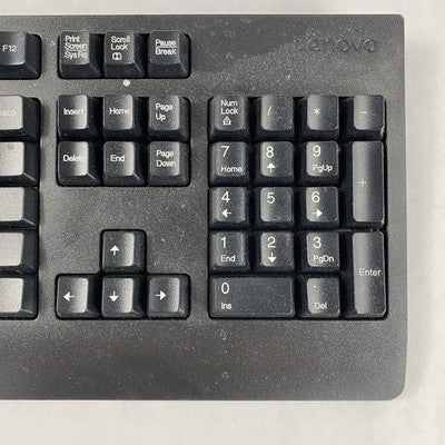 Lenovo SK-8827 KBBH21 KU-1619 USB Wired Black Keyboards Tested (Mixed Lot of 4)