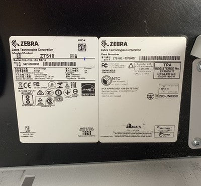 Zebra ZT510 ZT51042-T2P0000Z 300dpi LP / TLP Thermal Label Printer - Tested