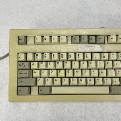 Compaq Enhanced III Vintage Keyboard Yellowed Tested Stuck Key