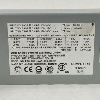 Delta AWF-9DC-1050W 42R8401 1050W Switching Power Supply Power Tested