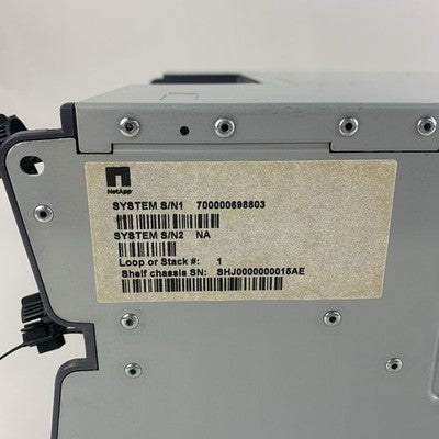 NetApp DS4243 NAJ‑0801 4U 24‑Bay Disk Shelf Chassis 2x IOM3 4x PSUs No HDDs
