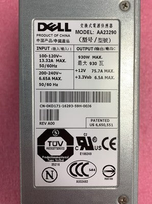 Dell AA23290 930W Server Power Supply