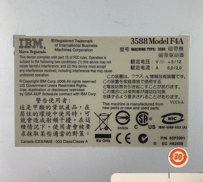 IBM System Storage TS1040 Drive 3588 F4A Ultrium LTO 4 - Power Supply Only