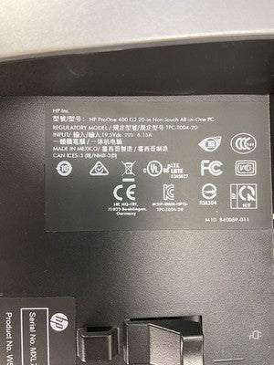 HP ProOne 400 G2 AIO Intel Core i5-6500 3.2GHz 8GB RAM No HDD No OS