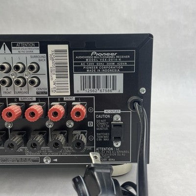 Pioneer Receiver Audio/Video Multi-Channel Model # VSX-D814