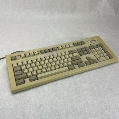 Compaq Enhanced III Vintage Keyboard Yellowed Tested Stuck Key