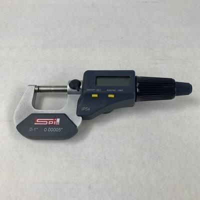 SPi Mechanical IP54 0-1" 0.00005" Outside Micrometer Untested