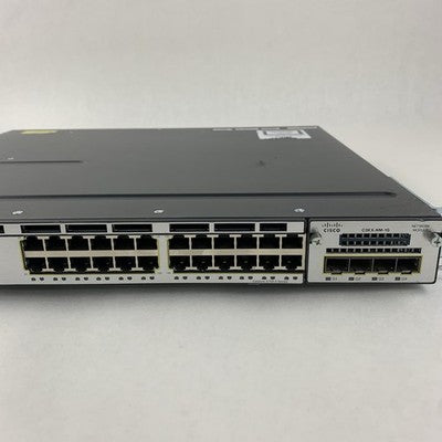 Cisco WS-C3750X-24T-S V02 24-Port Gigabit Ethernet Switch Tested Reset