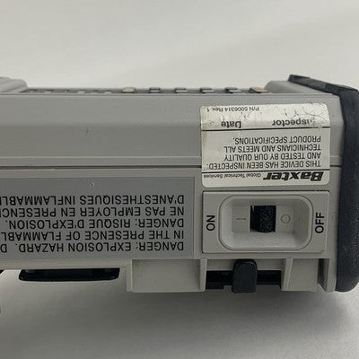 Baxter AS50 IM8550 Infusion Pump Powers On Factory Reset No Batteries No Charger