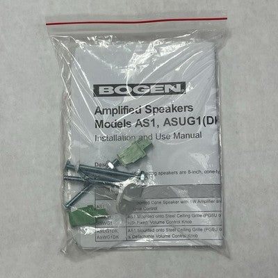 Bogen 1W Self Amplified Ceiling Speaker White ASWG1DK UPC 765368310269