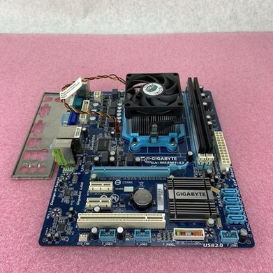 Gigabyte M68MT-S2 Motherboard AMD Athlon II x3 445 3.1GHz 8GB RAM w/ IO Shield