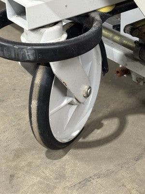 Stryker 1001 IPX2 Pedal Hydraulic Stretcher Deteriorated Rubber Wheels No Bed