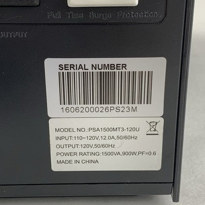 Emerson PSA1500MT3-120U Network Power Liebert Battery Backup Tested No Battery
