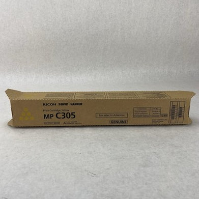 Ricoh MP C305 Genuine Yellow Toner Print Cartridge Lot of 2